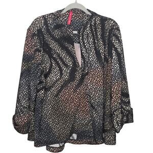 IC Collection by Connie K Jacket XXL 2XL Art to Wear Toggle Button Geometric USA